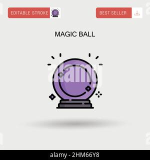 Magic Ball einfaches Vektor-Symbol. Stock Vektor