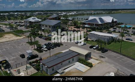 Die Babcock Ranch Florida Solar Community aus der Vogelperspektive. Stockfoto