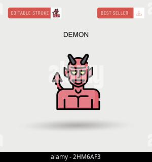 Einfaches Vektorsymbol für Daemon. Stock Vektor