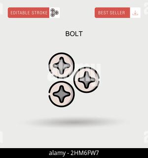 Einfaches Vektorsymbol „Bolt“. Stock Vektor