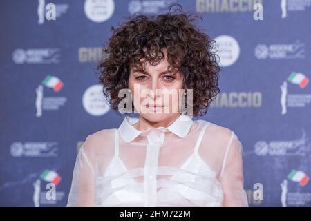 7. Februar 2022, Rom, Italien: Lidia Vitale nimmt an der Premiere des Films ''Ghiaccio'' im Space Cinema Moderno in Rom Teil (Bild: © Matteo Nardone/Pacific Press via ZUMA Press Wire) Stockfoto