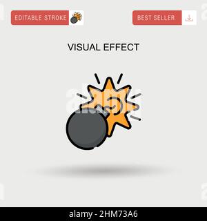 Einfaches Vektorsymbol für visuelle Effekte. Stock Vektor