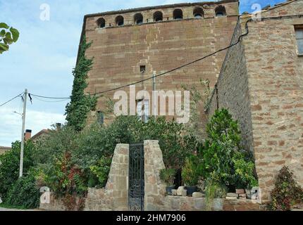 Schloss von l'Aranyo in der Region La Segarra Provinz Lleida, Katalonien, Spanien Stockfoto