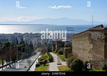 Panoramablick auf Thessaloniki, Griechenland Stockfoto