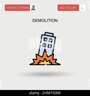 Einfaches Vektor-Symbol für Abbruch. Stock Vektor