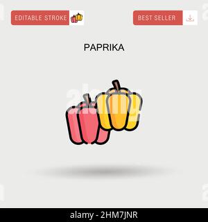 Einfaches Paprika-Vektor-Symbol. Stock Vektor