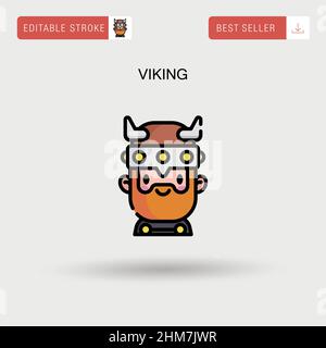 Einfaches Vektorsymbol Viking. Stock Vektor