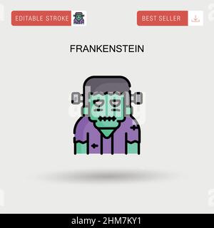 Frankenstein einfaches Vektor-Symbol. Stock Vektor