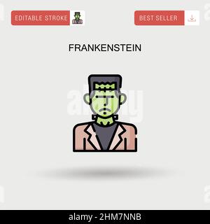 Frankenstein einfaches Vektor-Symbol. Stock Vektor