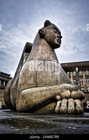 Wächter-Statue im Victoria Square Birmingham Stockfoto