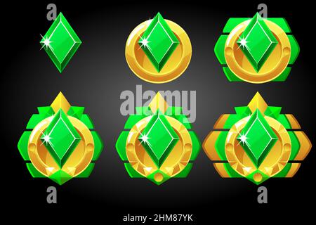 Vektor-Set von Diamanten spielen Kartensymbole Poker. Stock Vektor