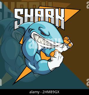 „Shark“-Gaming-Logo Stock Vektor