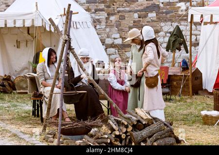 Palio der Schlösser, mittelalterliches Lager, San Severino Marche, Marken, Italien, Europa Stockfoto