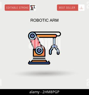 Einfaches Vektorsymbol für Roboterarm. Stock Vektor