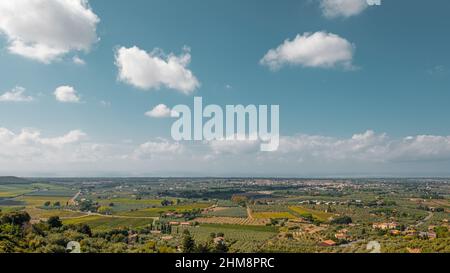 Paesaggio Toscano, Castagneto Carducci, Provincia di Livorno, Italia Stockfoto