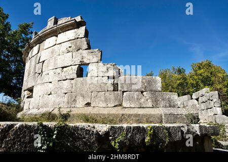 Archäologisches Gebiet Carsalue, Mausoleum, San Gemini, Umbrien, Italien, Europa Stockfoto