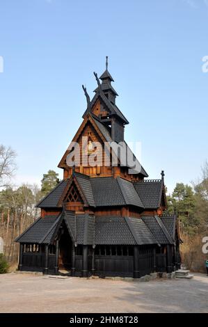 Stabkirche Gol in Olso, Norw Stockfoto