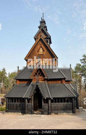 Stabkirche Gol in Olso, Norw Stockfoto