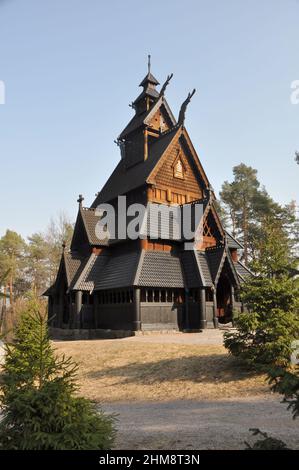 Stabkirche Gol in Olso, Norw Stockfoto