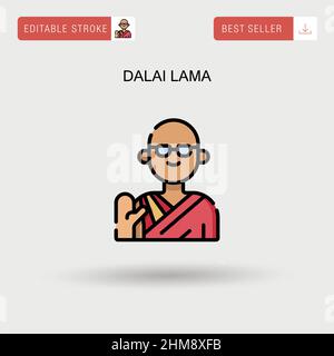 Dalai lama einfaches Vektor-Symbol. Stock Vektor