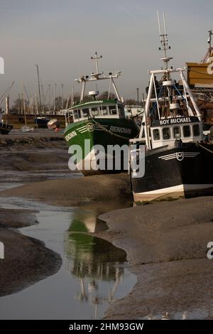 Leigh-on-Sea auf der Nordseite der Themse-Mündung, Essex, England, Großbritannien Stockfoto