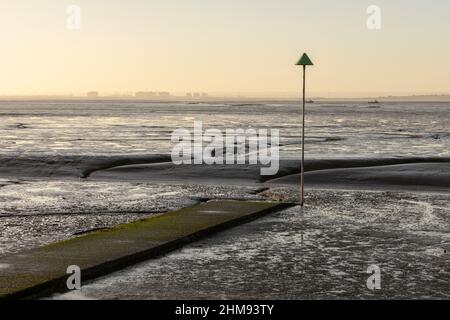 Leigh-on-Sea auf der Nordseite der Themse-Mündung, Essex, England, Großbritannien Stockfoto