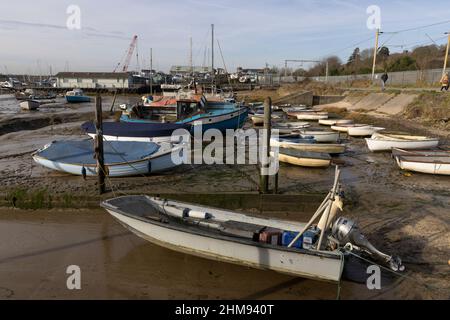 Leigh-on-Sea auf der Nordseite der Themse-Mündung, Essex, England, Großbritannien Stockfoto