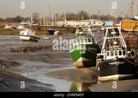 Leigh-on-Sea auf der Nordseite der Themse-Mündung, Essex, England, Großbritannien Stockfoto