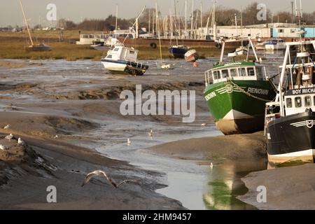 Leigh-on-Sea auf der Nordseite der Themse-Mündung, Essex, England, Großbritannien Stockfoto