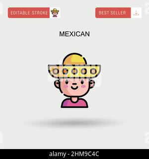 Einfaches mexikanisches Vektorsymbol. Stock Vektor