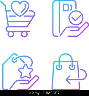 Sonderangebot für Kunden Gradienten lineare Vektor-Icons Set Stock Vektor