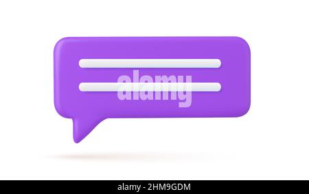 3D Chat-Blase Stock Vektor
