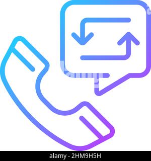 Symbol für lineare Vektorgrafik der Rückrufoption Gradient Stock Vektor