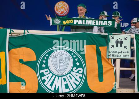 Abu Dhabi, VAE, 8th 2021. Februar Fans während der FIFA Club World Cup 2021 Halbfinale des Fußballspiels zwischen Palmeiras und Al Ahly im Al Nayhan Stadium in Abu Dhabi, VAE. Richard Callis/SPP Stockfoto