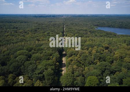 Luftaufnahme von la troue d'arenberg - der Arenberg-Graben Stockfoto