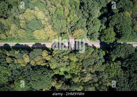 Luftaufnahme von la troue d'arenberg - der Arenberg-Graben Stockfoto