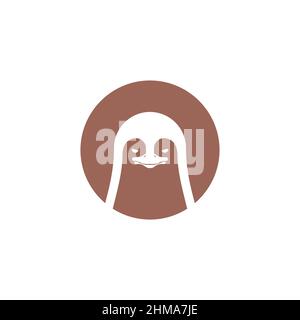 Symbol für das Penguin-Benutzerprofil. Avatar-Forum-Symbol. Platzhalter für soziale Netzwerke, Foren. Gesichtsschild Internet online Stock Vektor