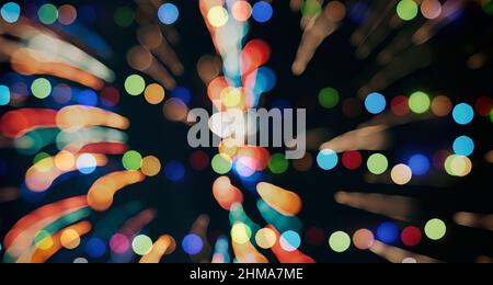 Helle Lichtpunkte abstrakte bokeh Textur Hintergrund verschwommen Stockfoto