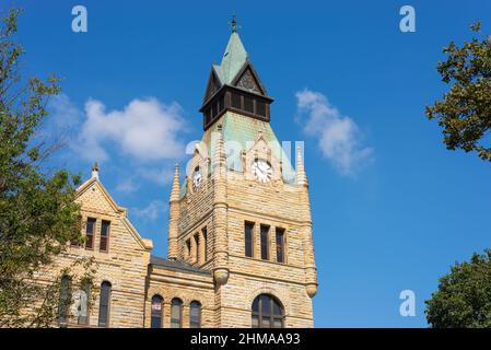 Außenansicht des Knox County Courthouse in Galesburg, Illinois. Stockfoto