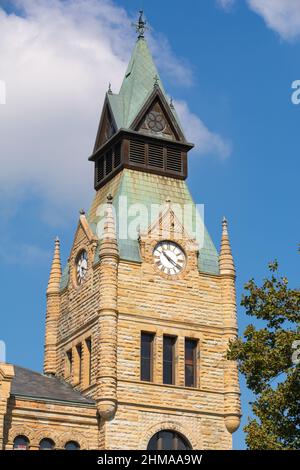 Außenansicht des Knox County Courthouse in Galesburg, Illinois. Stockfoto