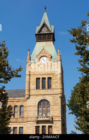Außenansicht des Knox County Courthouse in Galesburg, Illinois. Stockfoto