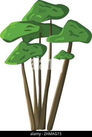 Realistische grüne Büsche auf weißem Hintergrund - Vektorgrafik Stock Vektor