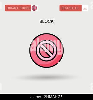 Einfaches Vektorsymbol blockieren. Stock Vektor