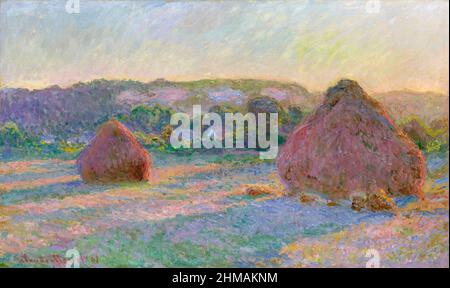 Stapel von Weizen (Ende des Sommers) von Claude Monet (1840-1926), Öl auf Leinwand, 1890/91 Stockfoto