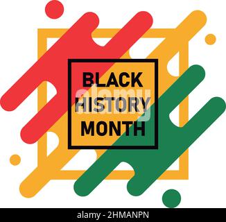 Black History Month Celebrate Text Vektor Illustration. Vorlage für Hintergrund, Banner, Karte, Poster. Stock Vektor