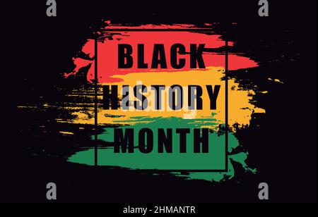 Black History Month Celebrate Text Vektor Illustration. Vorlage für Hintergrund, Banner, Karte, Poster. Stock Vektor