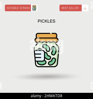 Einfaches Vektorsymbol für Pickles. Stock Vektor