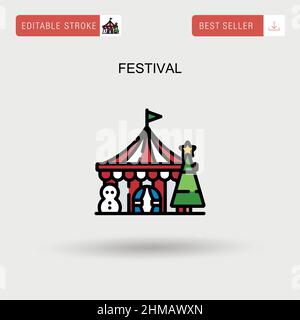 Festival Simple Vector Icon. Stock Vektor