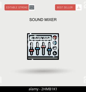 Sound-Mixer einfaches Vektor-Symbol. Stock Vektor