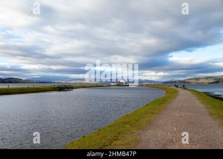 Sea Lock House am Ende des Caledonian Canal in Inverness Stockfoto